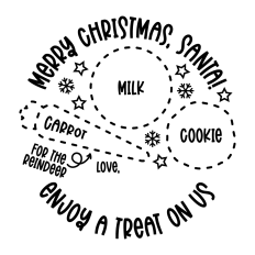 Personalized Santa Plate SVG | Christmas SVG
