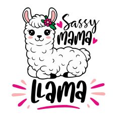Sassy Mama Llama SVG Quote