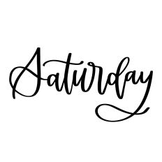 Saturday - Calendar Label