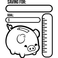 savings tracker lineart