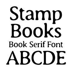 BFC Stamp Books Soft Serif Book Stamp Font