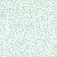 blue flower with green accents tiny printable background