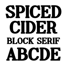 BFC Spiced Cider Bold Block Serif Display Font