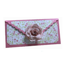 Scalloped Rose Money Gift Envelope