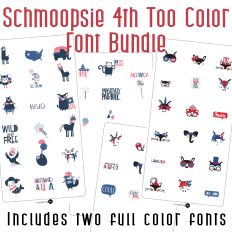 Schmoopsie 4th Too Full Color Font Bundle