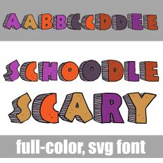 Schoodle Scary Color Font