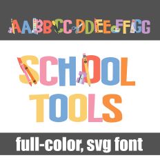 School Tools Too color Font