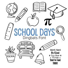 School Days Dingbats – Fun School Icons & Phrases