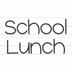 School Lunch Sans Font