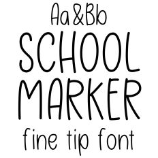 School marker fine tip font