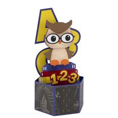 School Owl Pop Up Card SVG