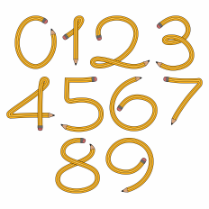 School pencil number