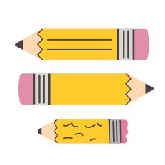 Funny School Pencil Trio for Classroom