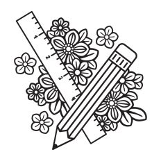 Floral School Supplies