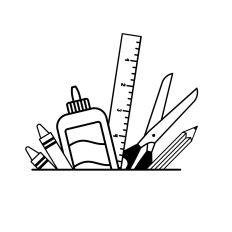 School supplies border