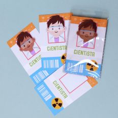 Scientist boy Lab Access Badge