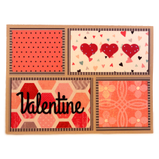 Card Scrappy Patch Valentine A6
