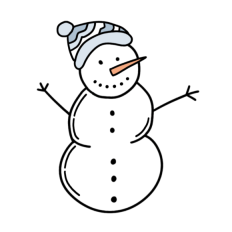 cute snowman sticker