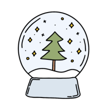 cute snow globe sticker