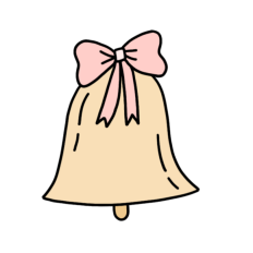 cute christmas bell sticker
