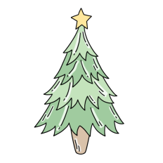 cute pine tree sticker