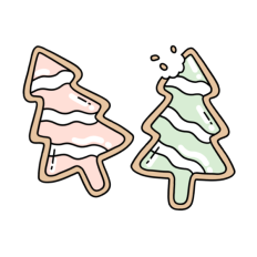 cute christmas cookies sticker