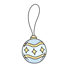 cute christmas ornament sticker