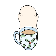 cute christmas drink sticker