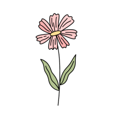 cute pink flower sticker