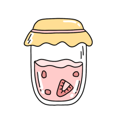 strawberry jam sticker