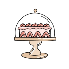 strawberry cake sticker