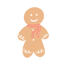 gingerbread man sticker