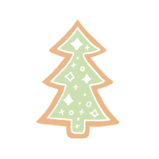 gingerbread tree sticker