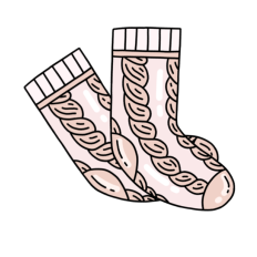 cozy socks sticker