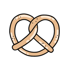 cute pretzel sticker