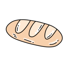 cute bread sticker