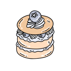 blueberry pastry sticker
