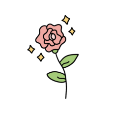 cute flower sticker
