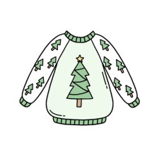 cute christmas sweater 3 sticker