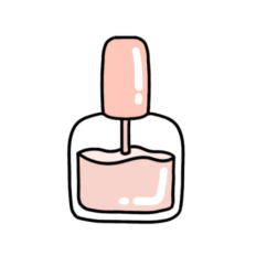 cute selfcare pink nail polish sticker