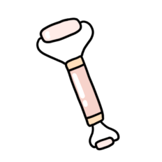 cute selfcare pink face roller sticker