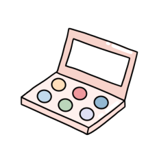 cute selfcare makeup eyeshadow palette 2 sticker