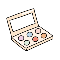 cute selfcare makeup eyeshadow palette 1 sticker