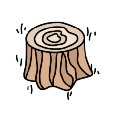 Adventure whimsical tree trunk sticker