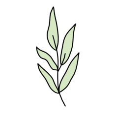 Cute green leaves 9 sticker