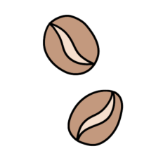 cute coffee beans sticker