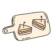 cute two sandwich sticker