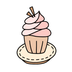 cute cupcake sticker