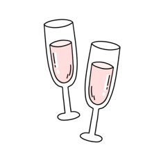champaign glasses cheers celebration sticker