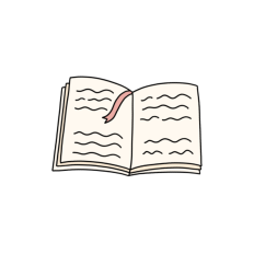 vintage open book journal sticker